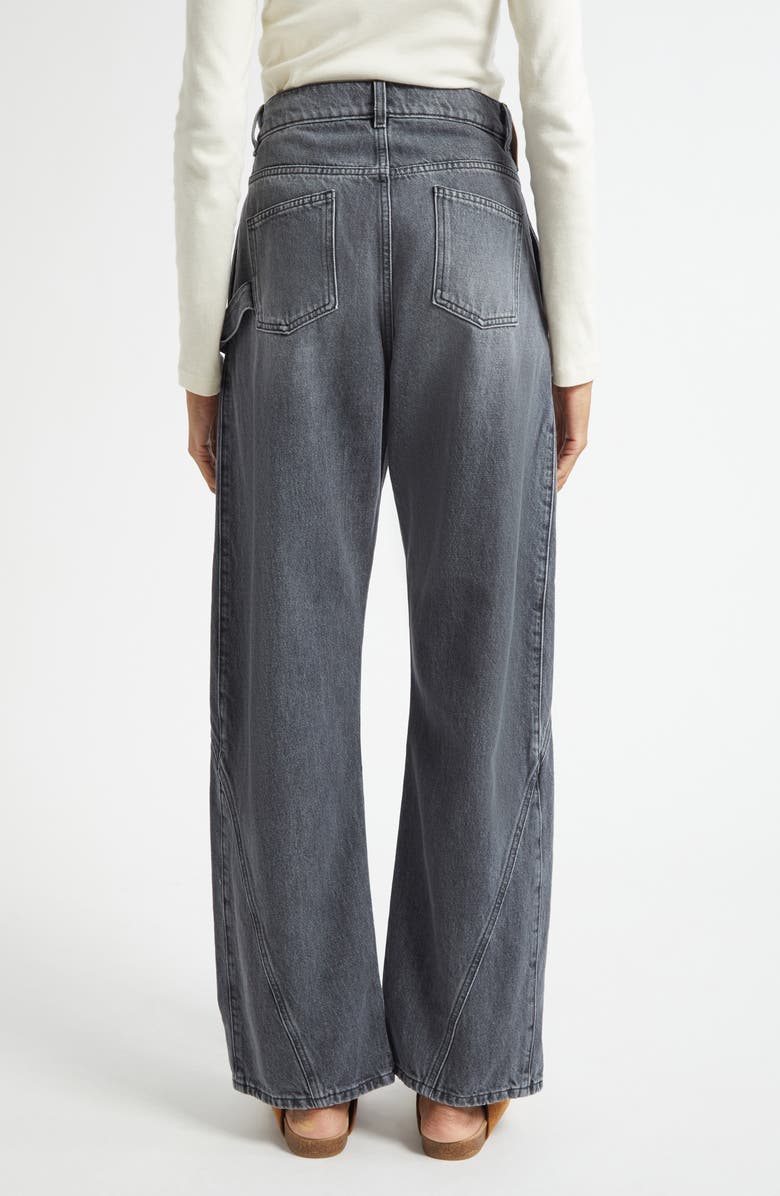 JW Anderson Twisted Workwear Jeans, Alternate, color, Grey