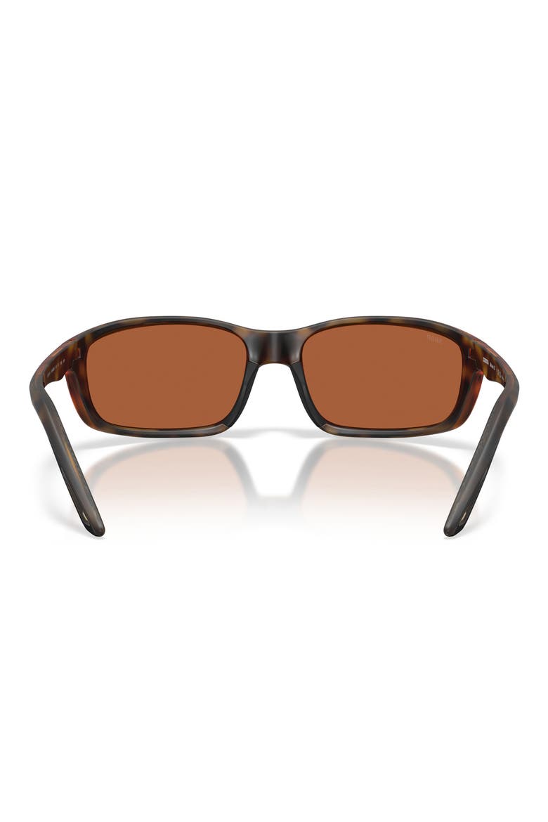 Brine II 59mm Polarized Rectangular Sunglasses, Alternate, color, TORTOISE / GREEN MIRROR 580P