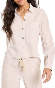 NIC+ZOE Rumba Linen Blend Shirt Jacket