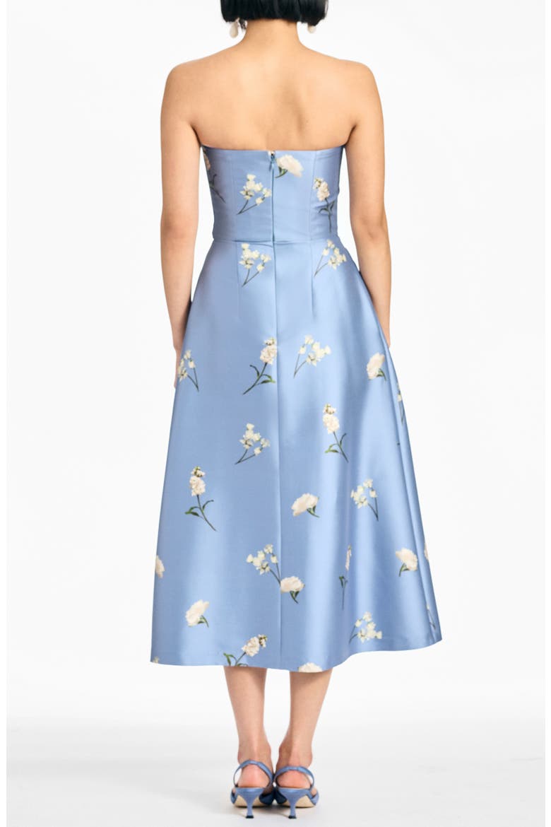 Shay Strapless Midi Dress, Alternate, color, TWILIGHT ROSES