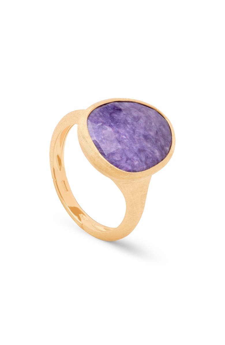 Marco Bicego 18K Gold Lunaria Ring, Main, color, Gold/Charoite