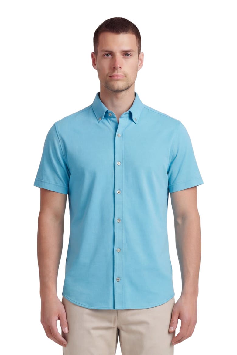 Mens Knit Shirt, Main, color, TEAL