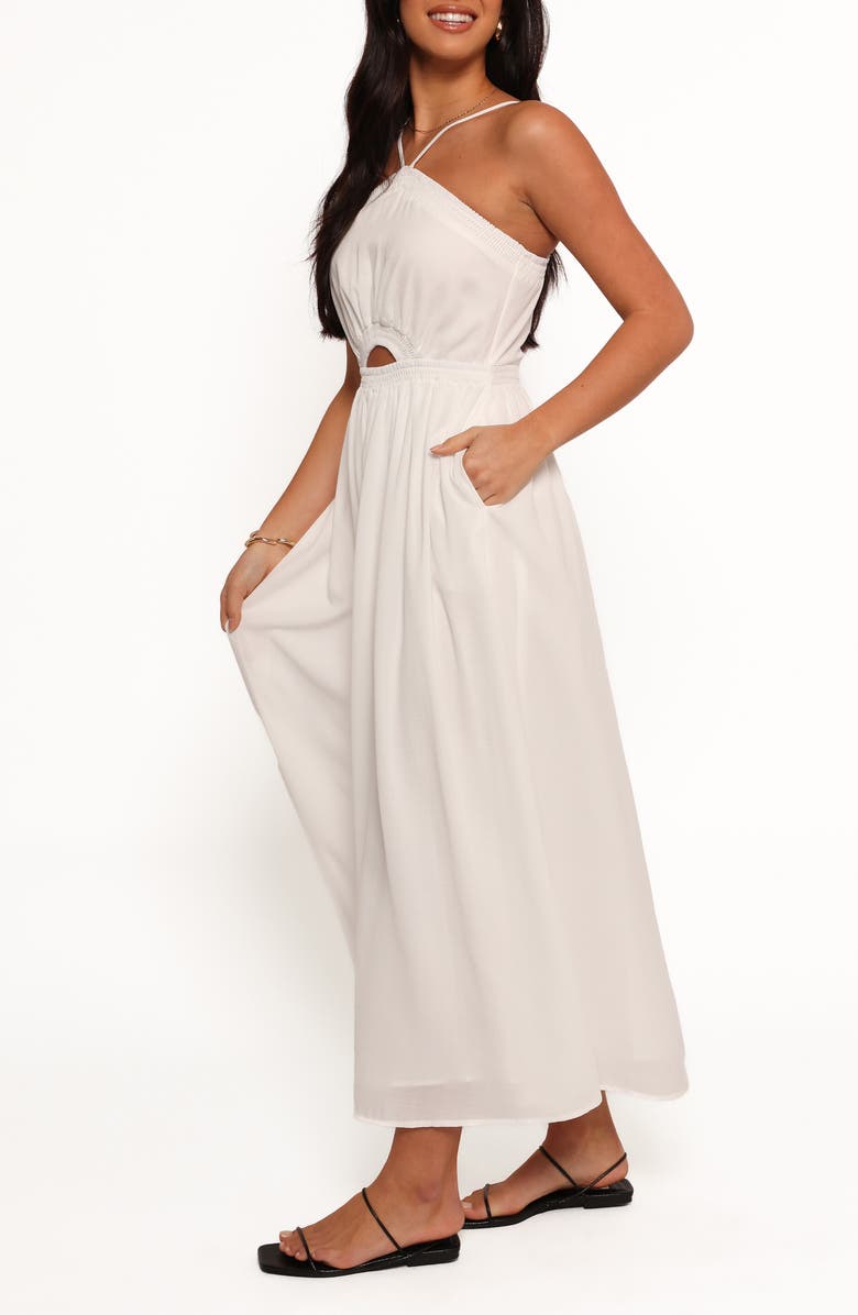 Petal & Pup Madi Center Cutout Maxi Dress, Alternate, color, White