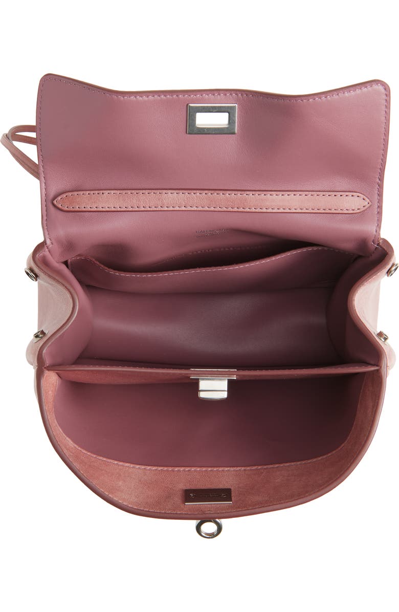 Balenciaga Mini Rodeo Lambskin Leather Top Handle Bag, Alternate, color, Rose Quartz