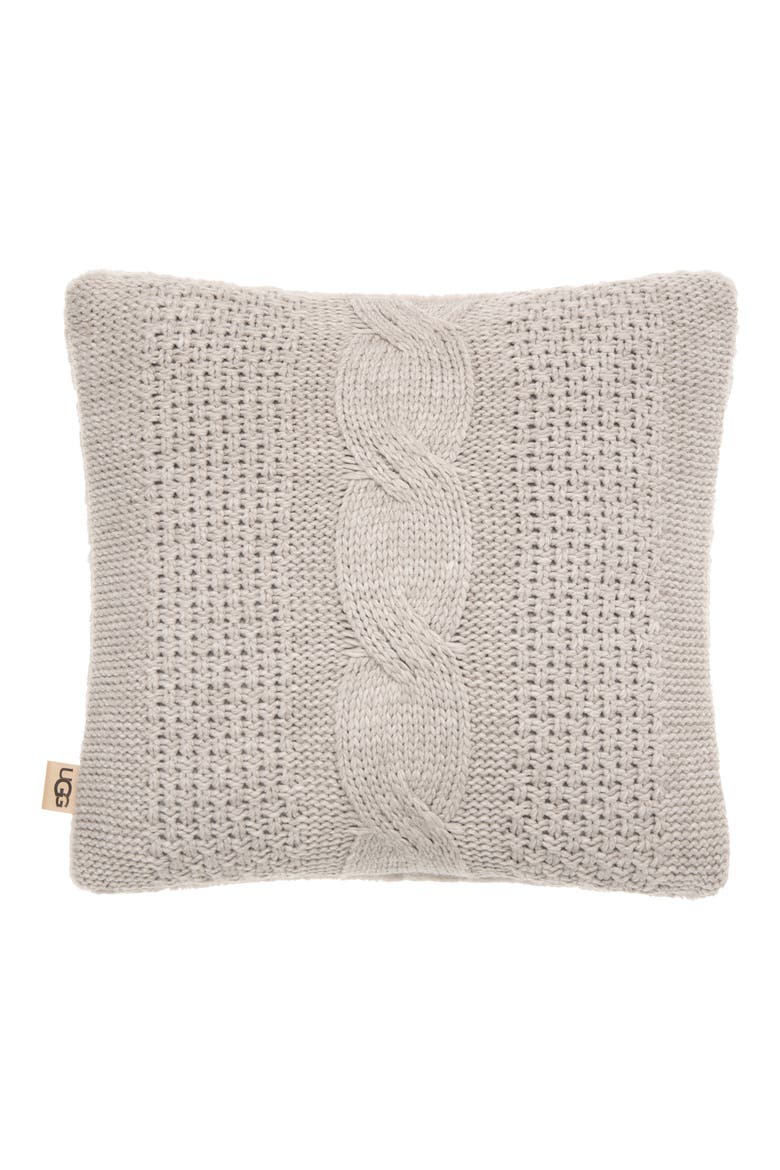 Erie Cable Knit Accent Pillow, Main, color, OYSTER