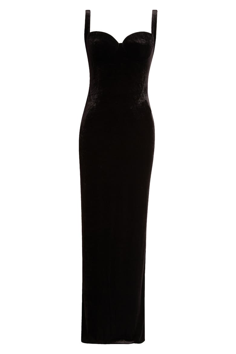 Velvet Gown, Alternate, color, 1000 BLACK