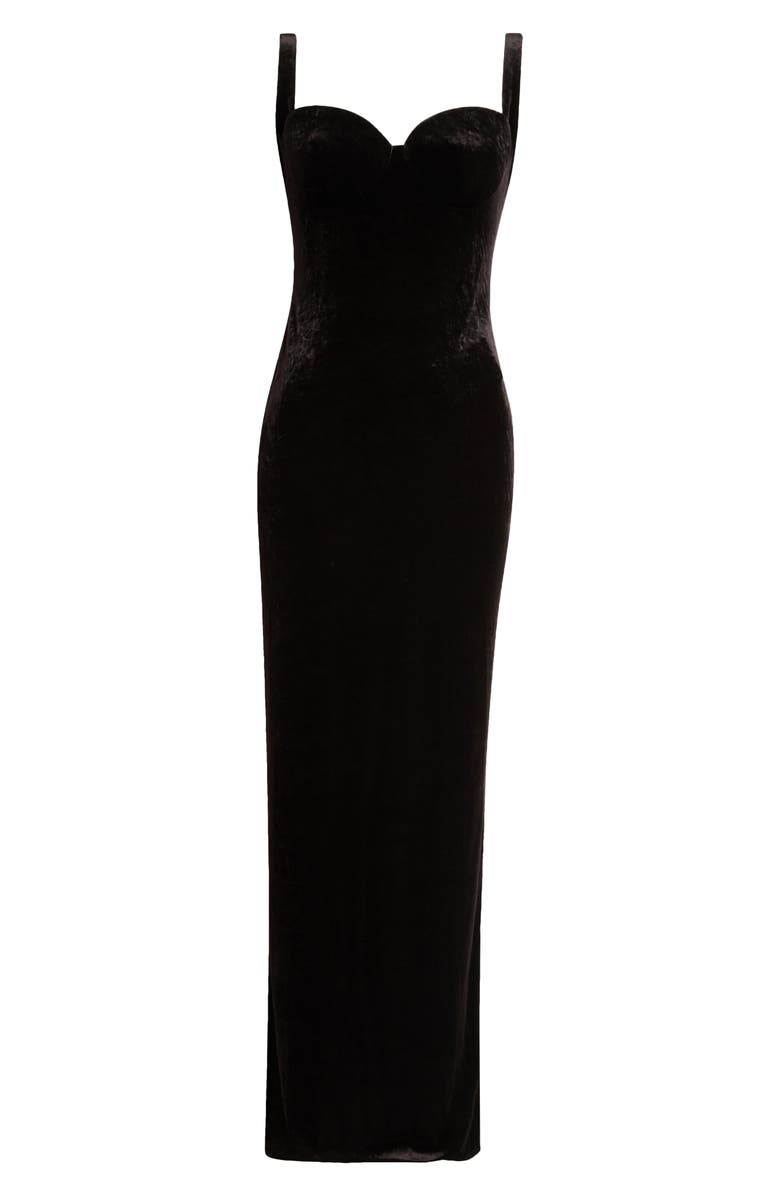Balenciaga Velvet Gown, Alternate, color, 1000 Black