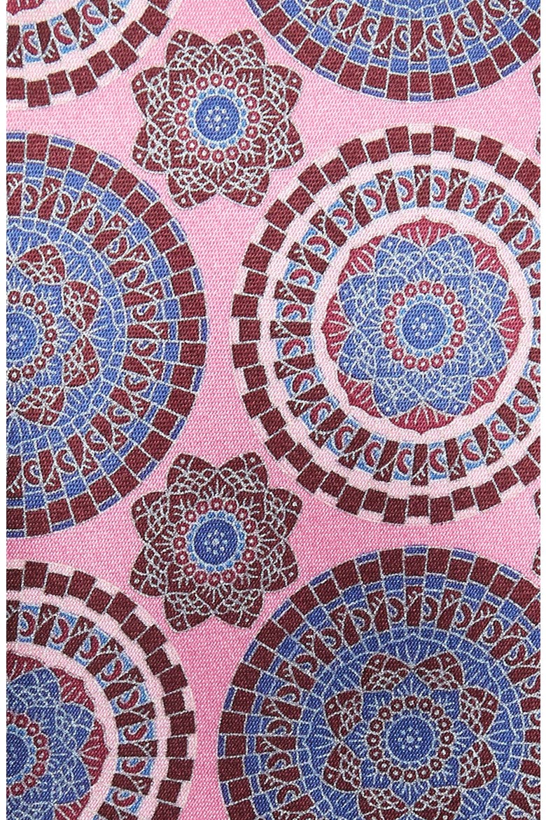 Medallion Silk Tie, Alternate, color, PINK