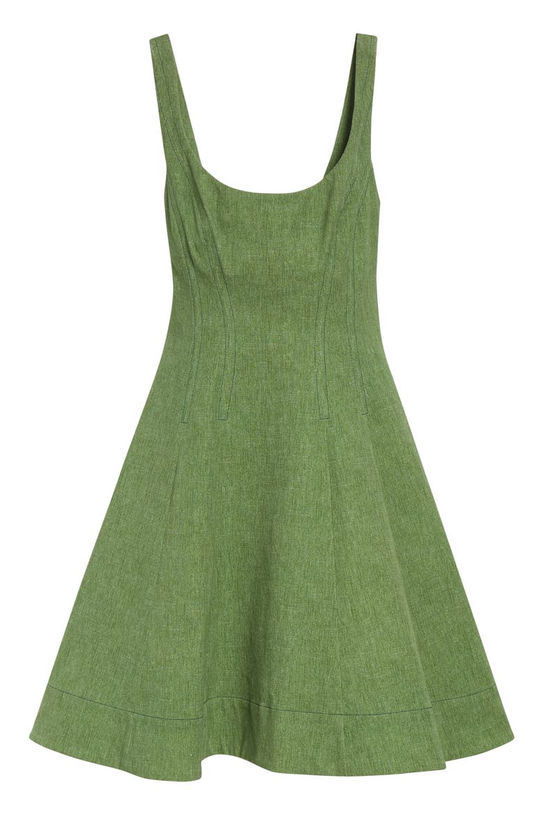 Stretch Denim Princess Seam Dress, Alternate, color, CACTUS