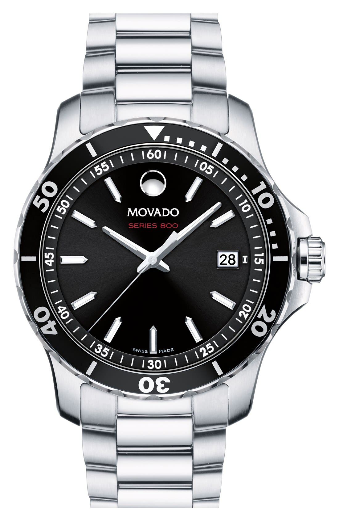 Movado 'Series 800' Bracelet Watch, 40mm