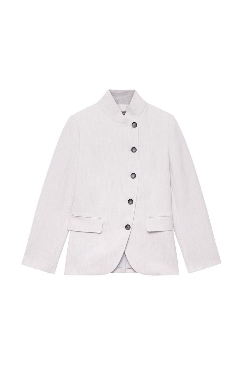 High Neck Blazer, Alternate, color, Grey