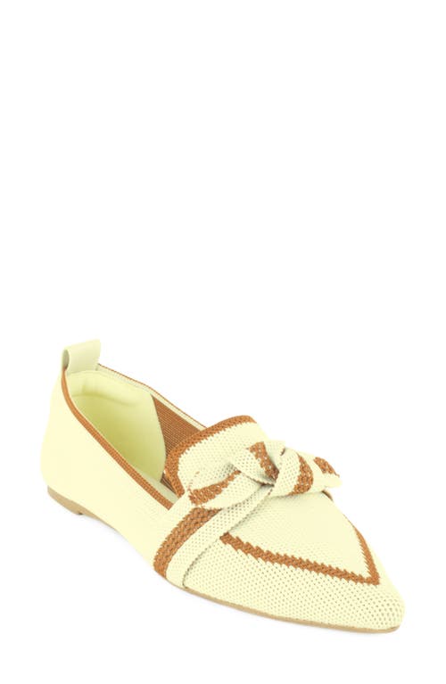Tahari Florentia Pointed Toe Loafer In Yellow