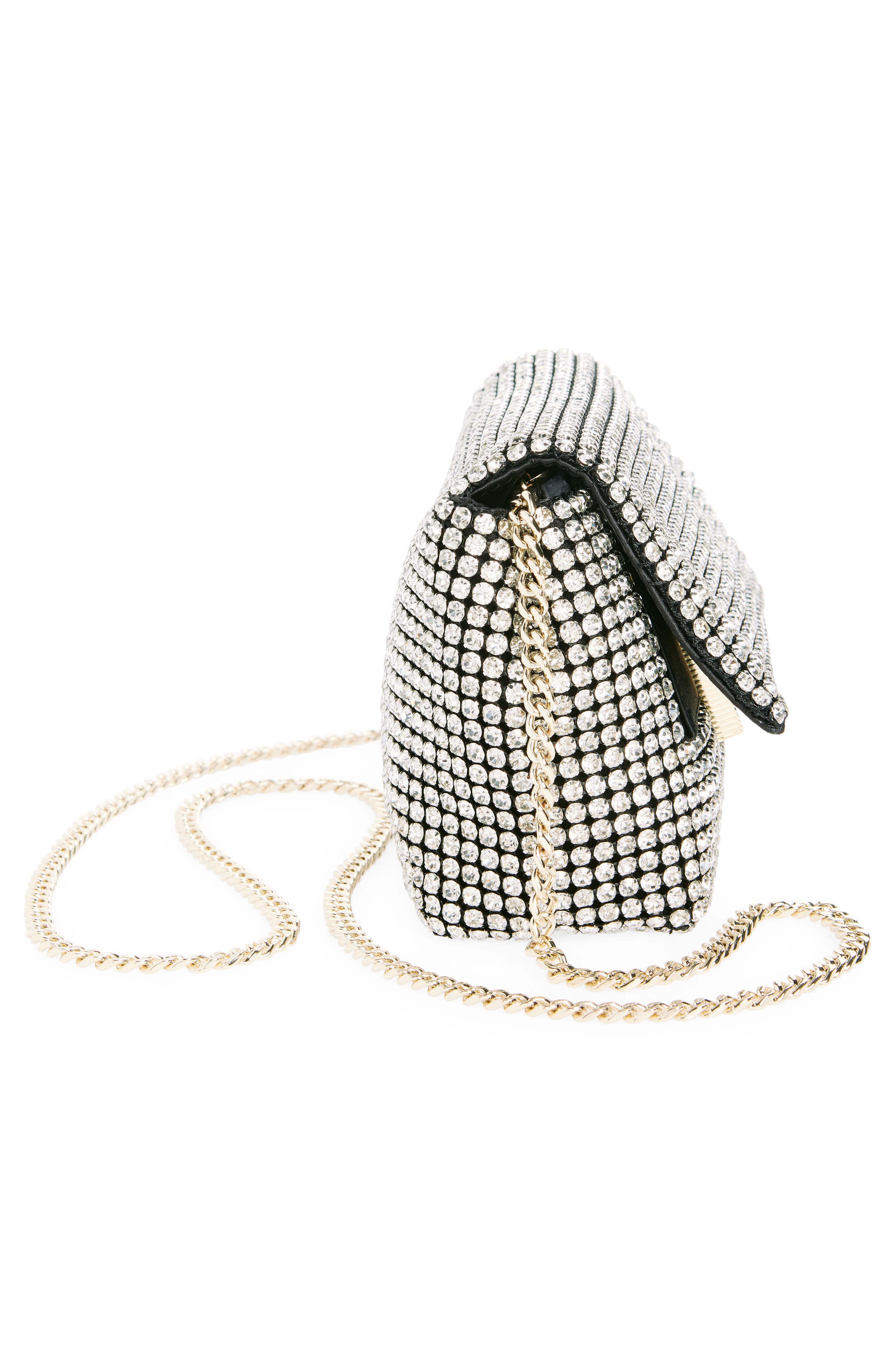 Ted Baker Gliters Clutch, Alternate, color, Light Silver