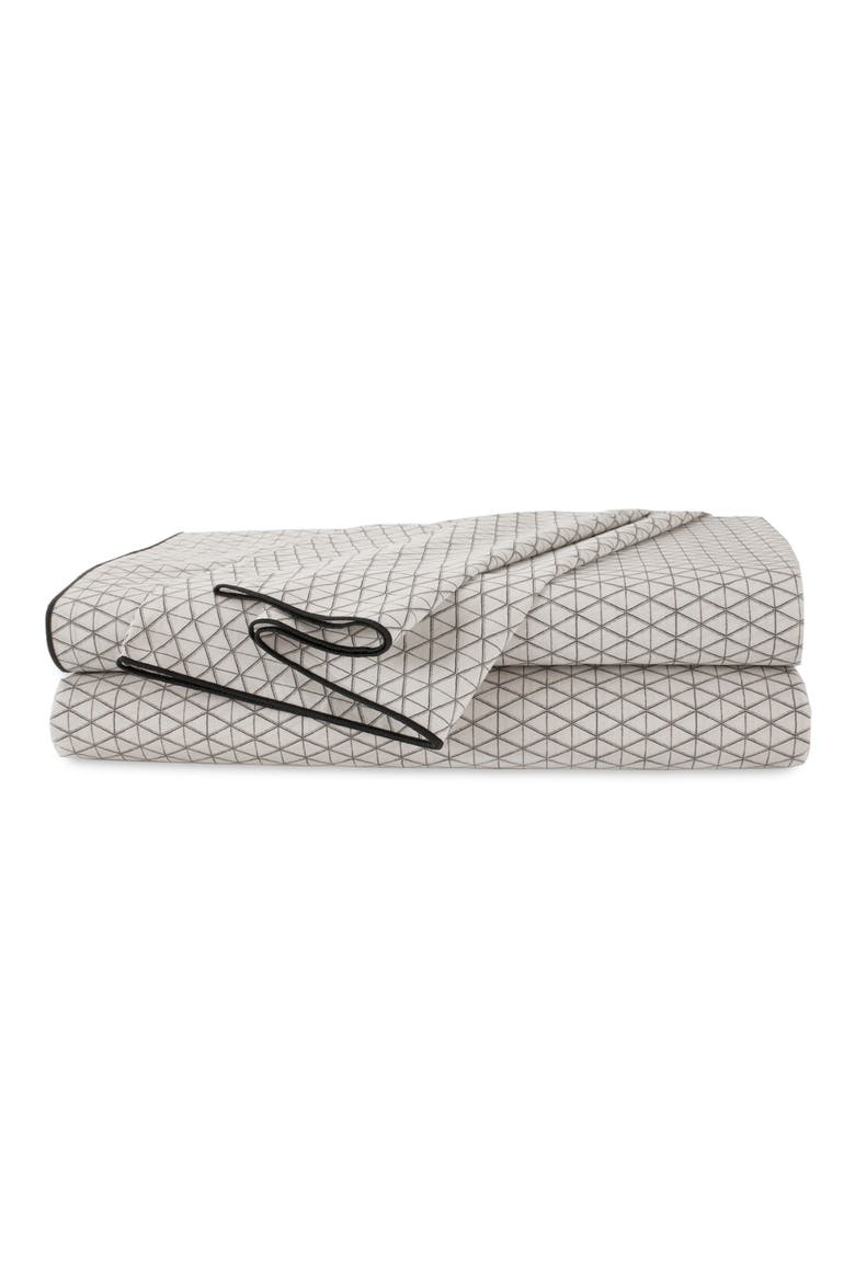 Organic Cotton Sheet Set, Main, color, CHARCOAL/WHITE