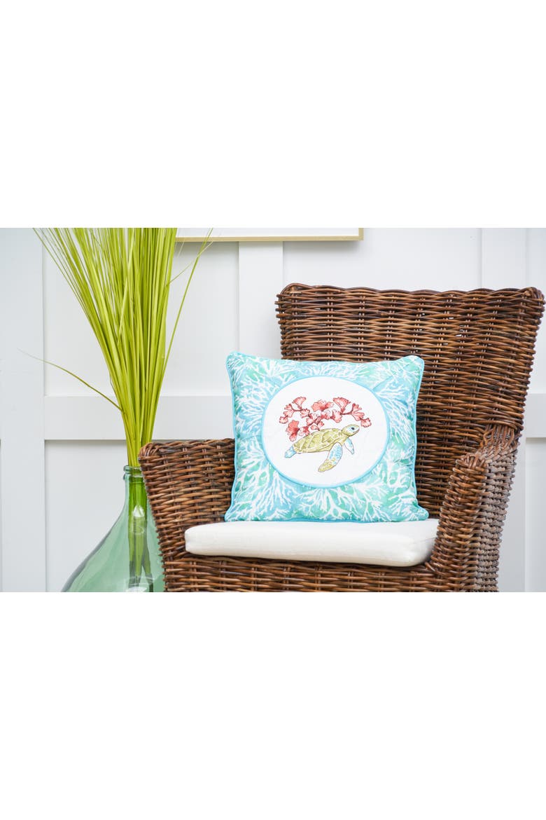 Atlantis Square Accent Pillow, Main, color, Blue
