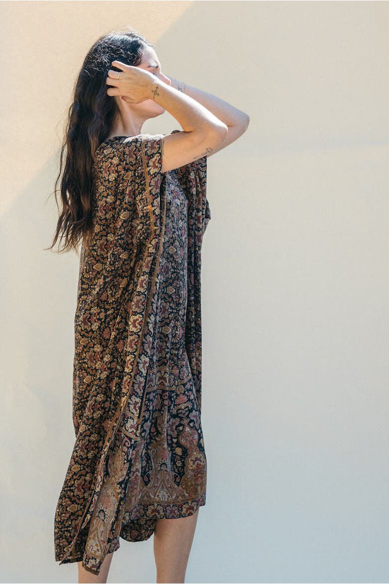 Long Caftan Zuma, Alternate, color, Navy
