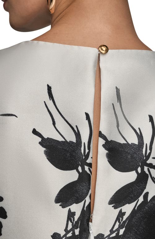 Donna Karan New York Floral A-line Gown In Multi