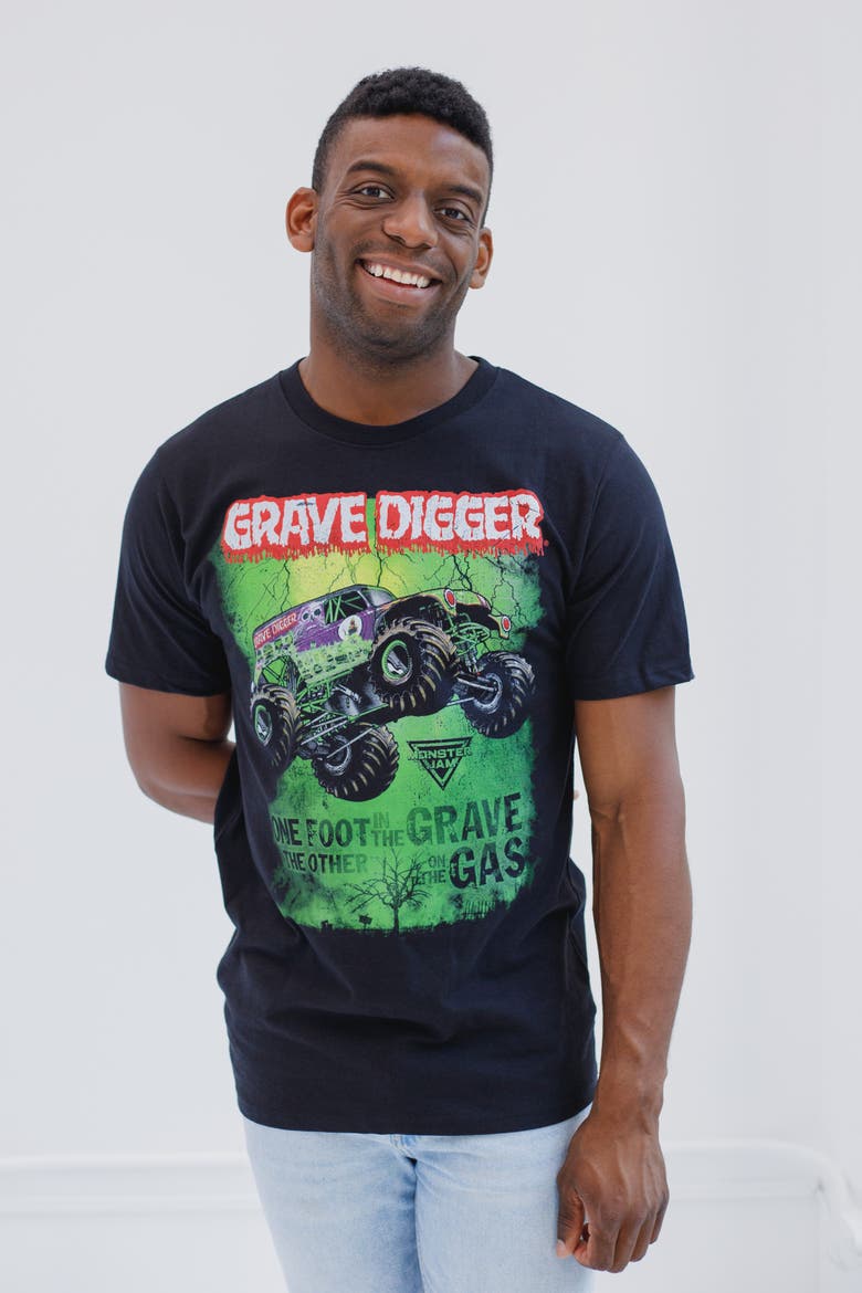 Short Sleeve T-Shirt, Alternate, color, Grave Digger Jet Black
