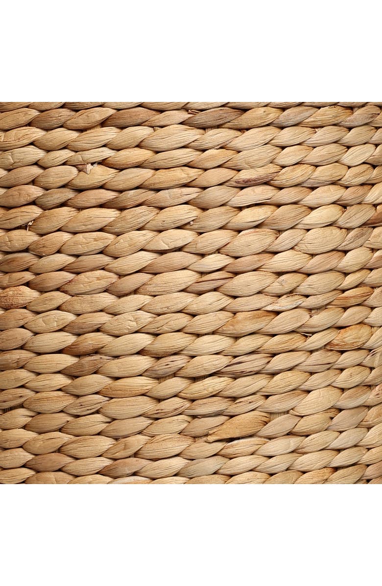 JONATHAN Y Zoey 18.5" Modern Coastal Hand-Woven Hyacinth Stool, Alternate, color, 