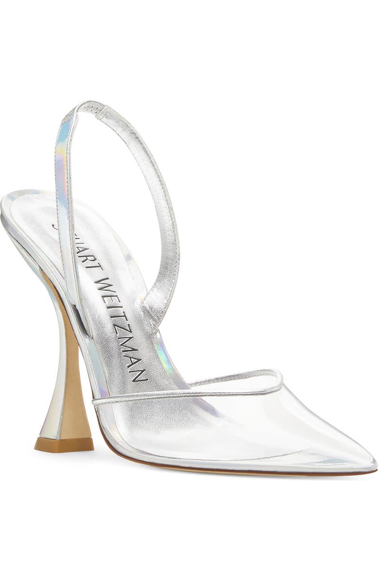 Stuart Weitzman Stuart Xcurve Pointed Toe Slingback Pump, Main, color,