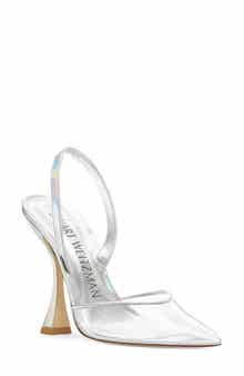 Stuart Xcurve Pointed Toe Slingback Pump