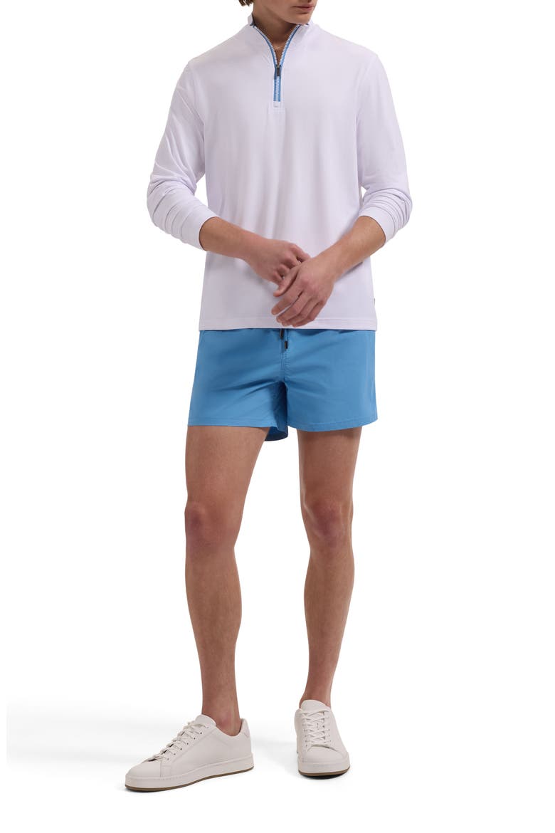 Mélange Quarter Zip Pullover, Alternate, color, WHITE