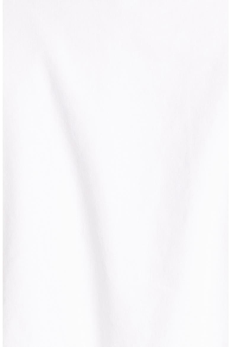 Shirred Band Collar Linen Blend Blouse, Alternate, color, OPTIC WHITE