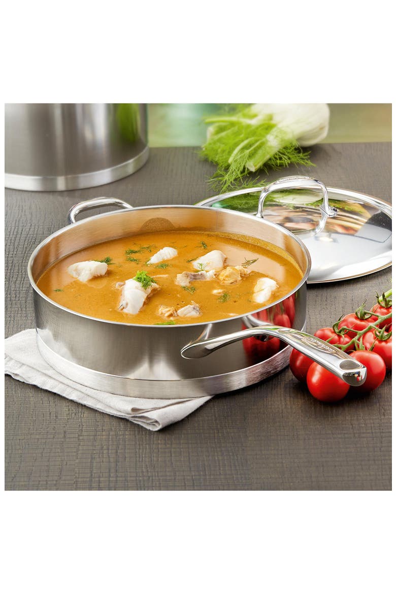 Atlantis 5-Quart Stainless Steel Sauté Pan With Helper Handle & Lid, Alternate, color, STAINLESS STEEL