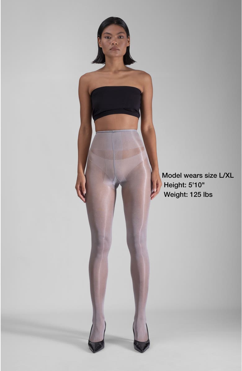 LECHERY<sup>®</sup> 3 Pairs of Glossy Semi-Opaque Tights, Alternate, color, Grey