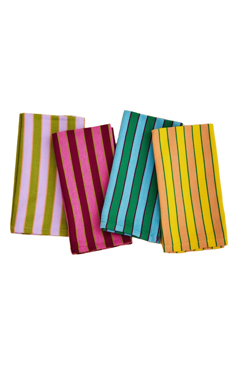 Dusen Dusen Set of Four Stripe Cotton Napkins, Main, color,
