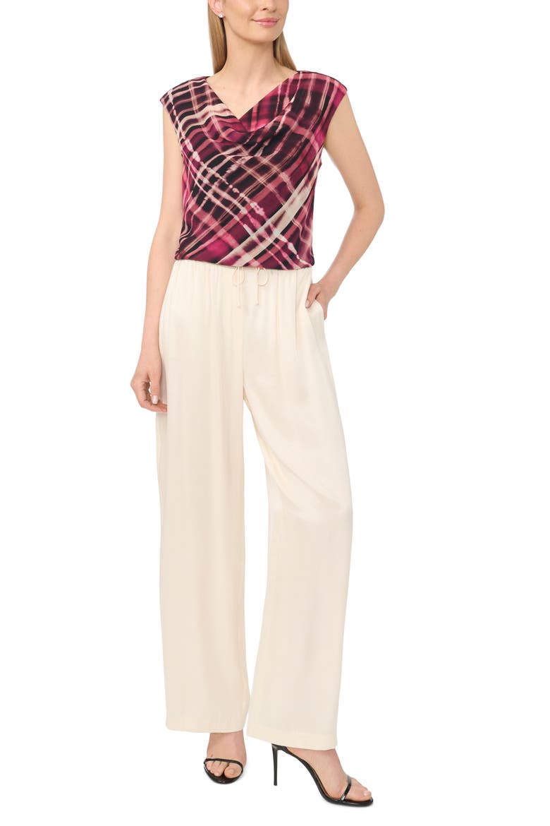 Cowl Neck Sleeveless Top, Alternate, color, MAGENTA PURPLE