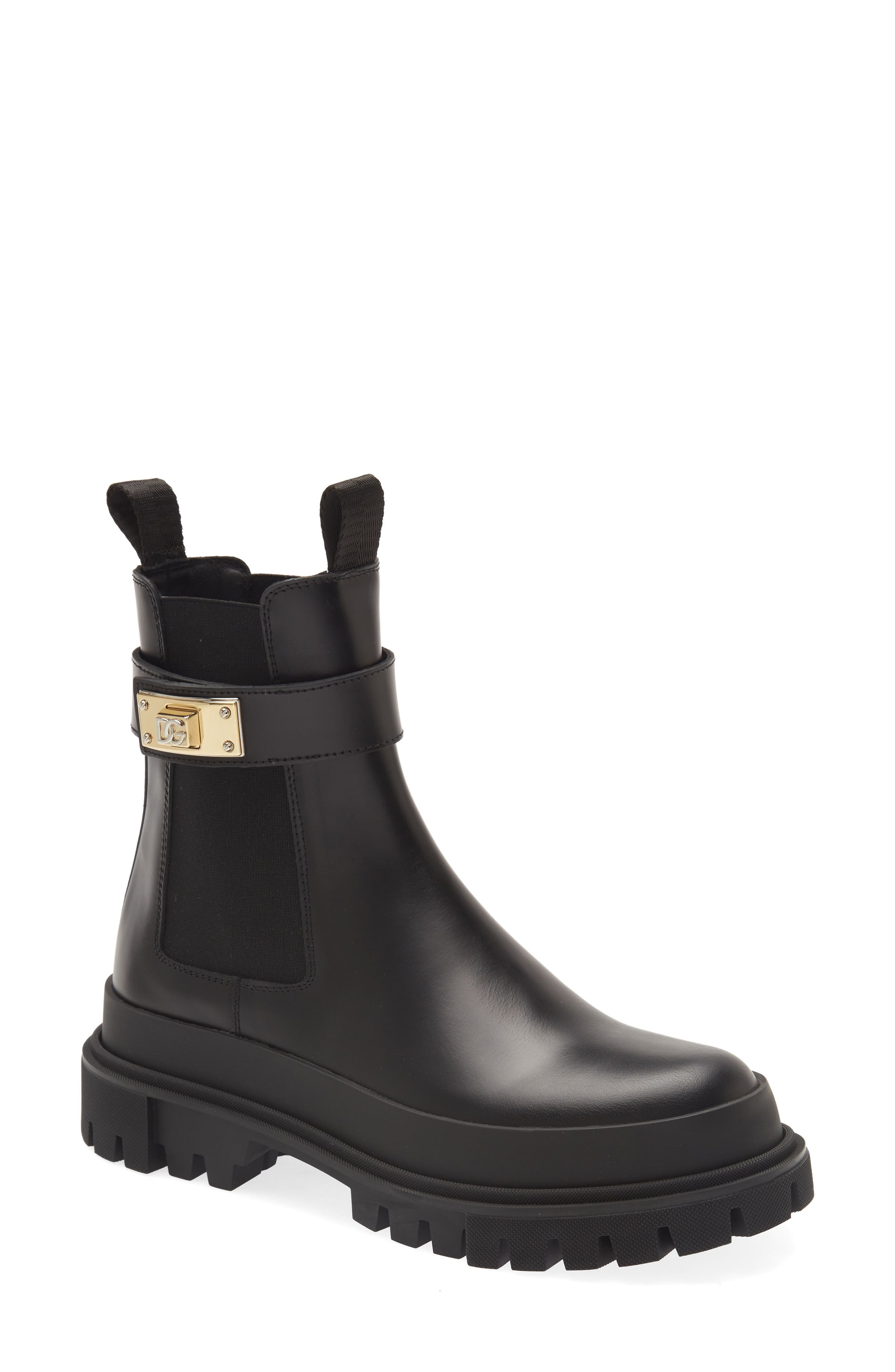 Dolce&Gabbana Lug Sole Chelsea Boot, Main, color, 