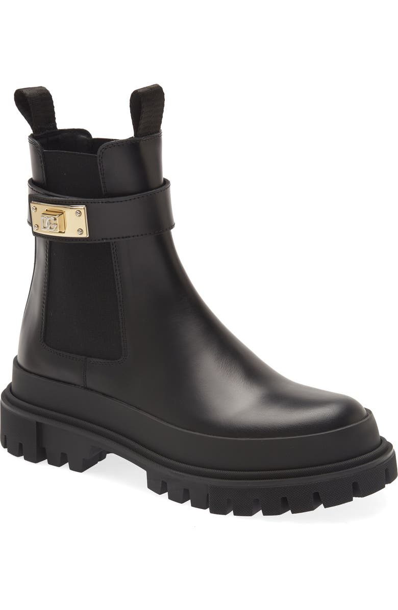Dolce&Gabbana Lug Sole Chelsea Boot, Main, color,