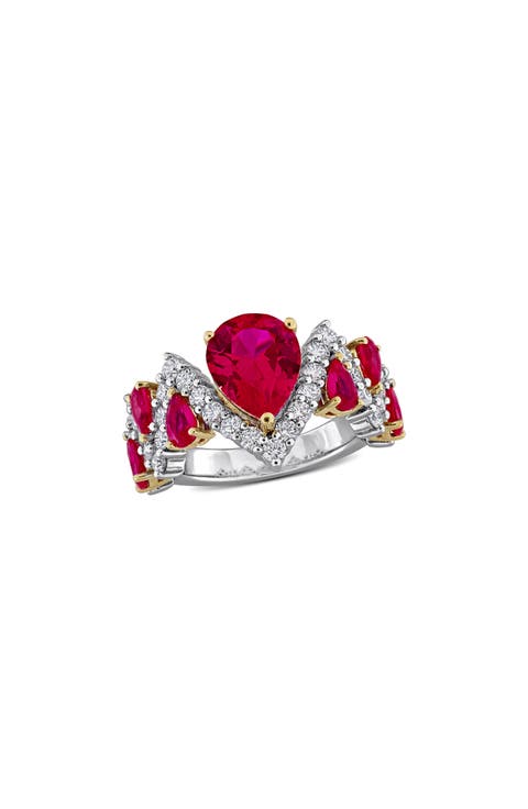 Lab Grown Ruby & Diamond Ring