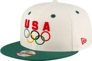 New Era Men's New Era Cream/Hunter Green Team USA Chrome 9FIFTY Snapback Hat
