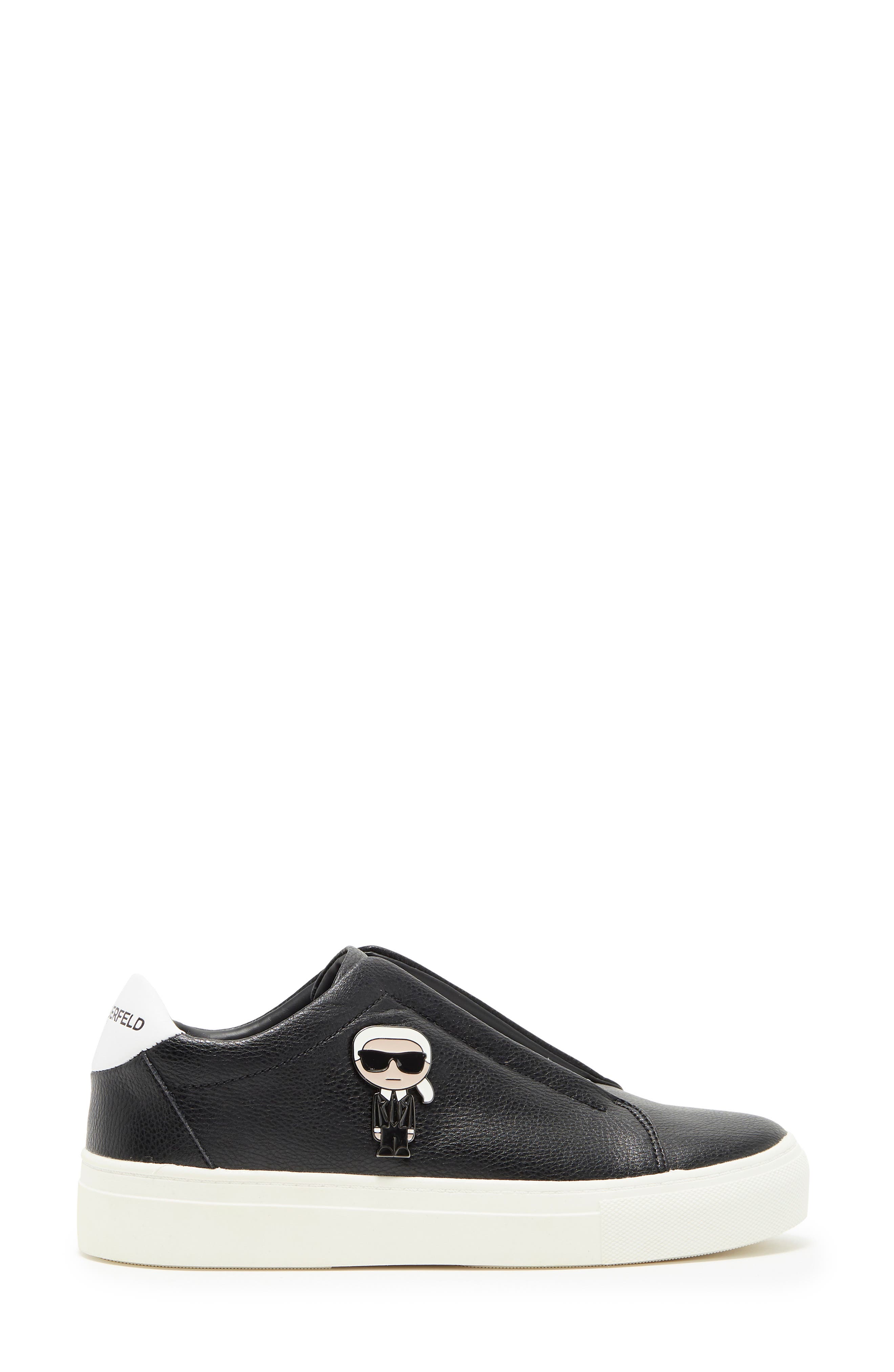 KARL LAGERFELD PARIS Ceci Slip-On Sneaker, Alternate, color, Bk/Brt Wht