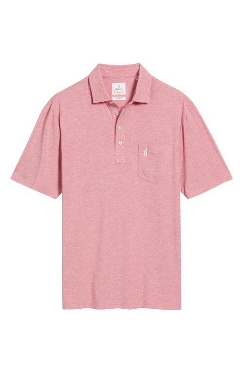 Johnnie-o Heathered Original 2.0 Regular Fit Polo In Pink