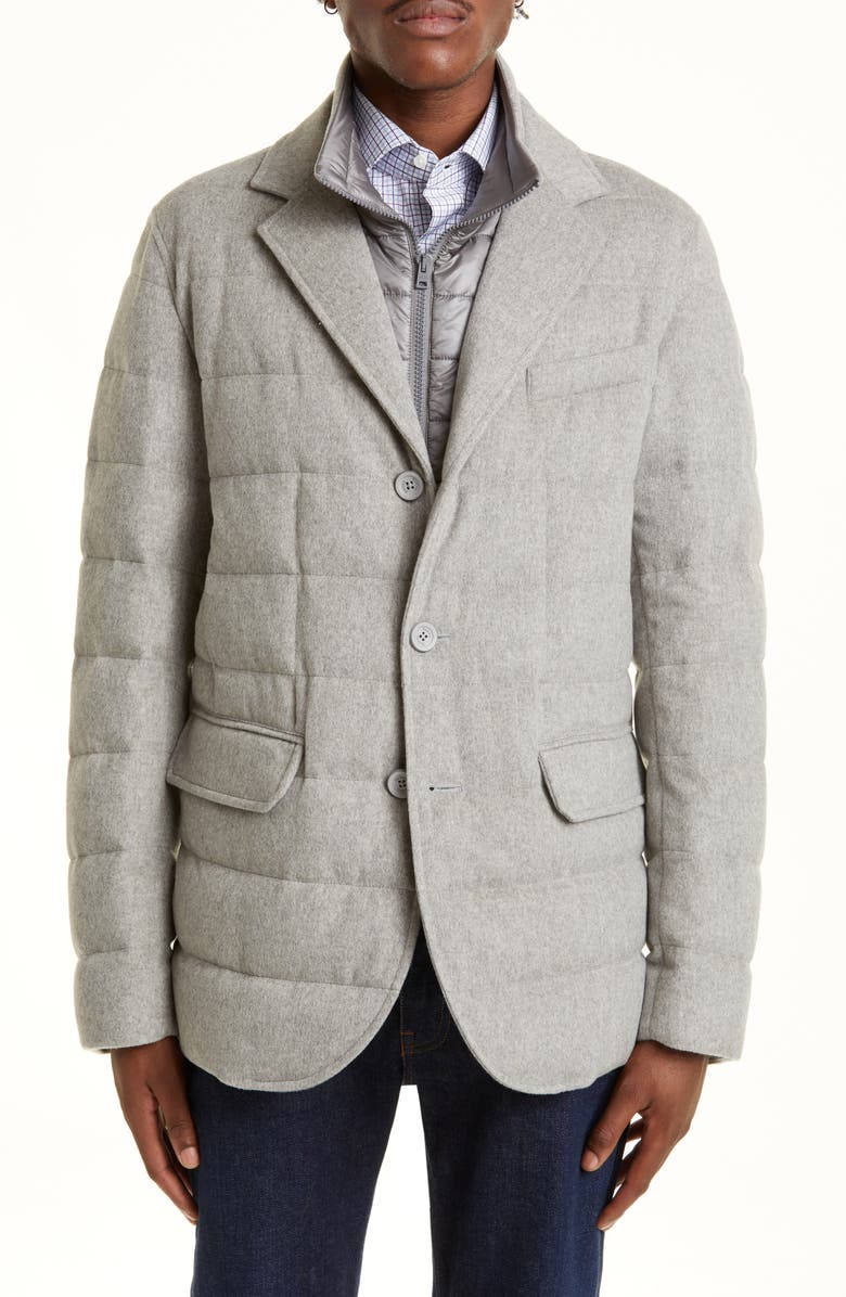 Herno Loro Piana Rain System<sup>®</sup> Cashmere Jacket with Removable Bib, Main, color, 