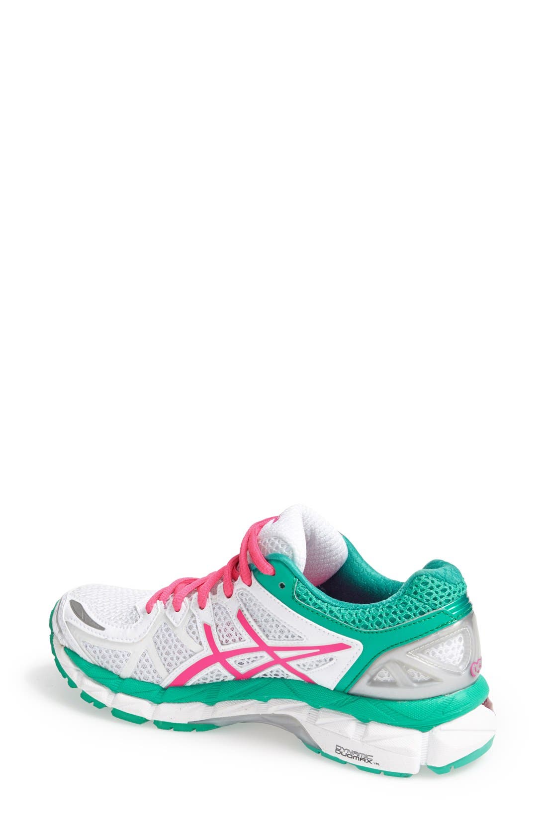 GEL-KAYANO® 21 Running Shoe, Alternate, color, WHITE/ HOT PINK