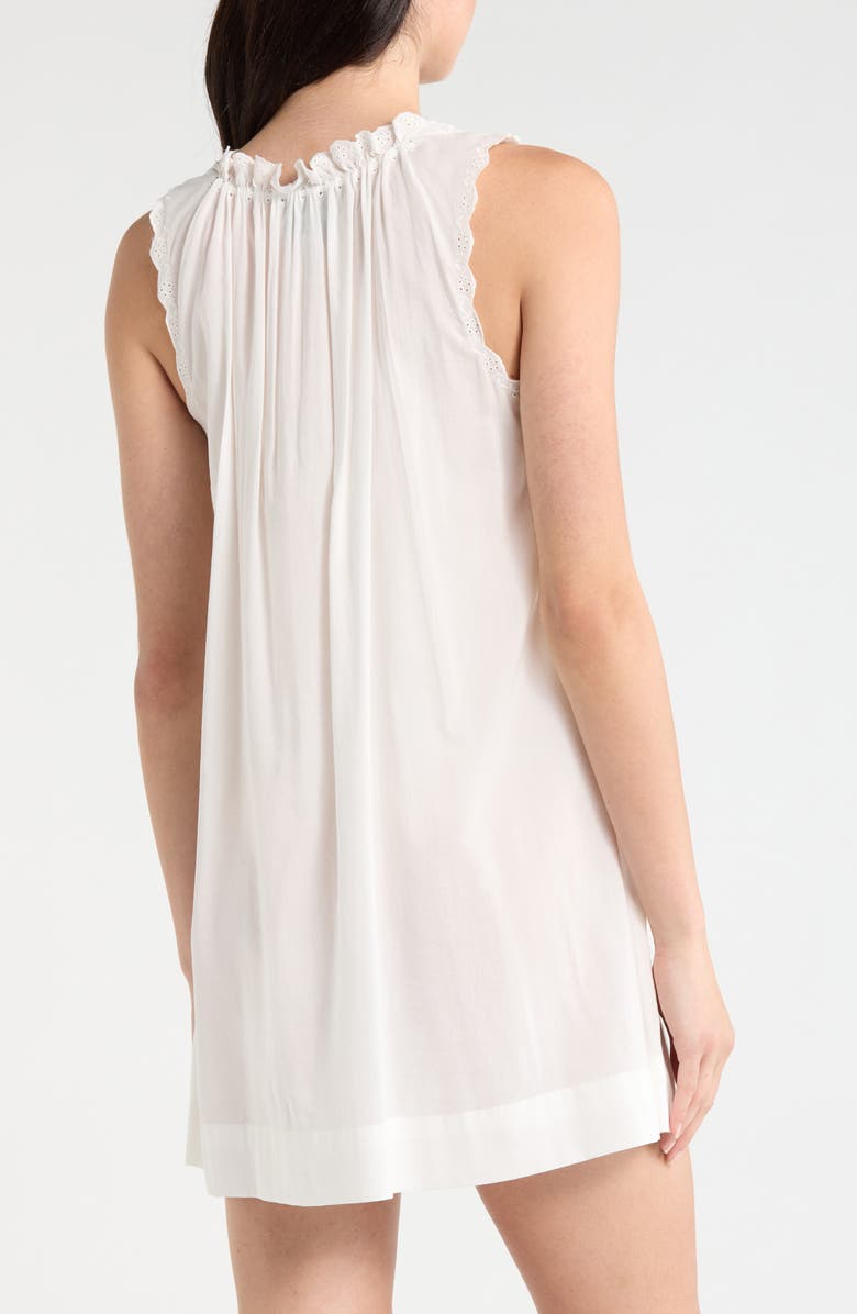 Reformation Holly Organic Cotton Blend Sleep Dress, Alternate, color, Ivory