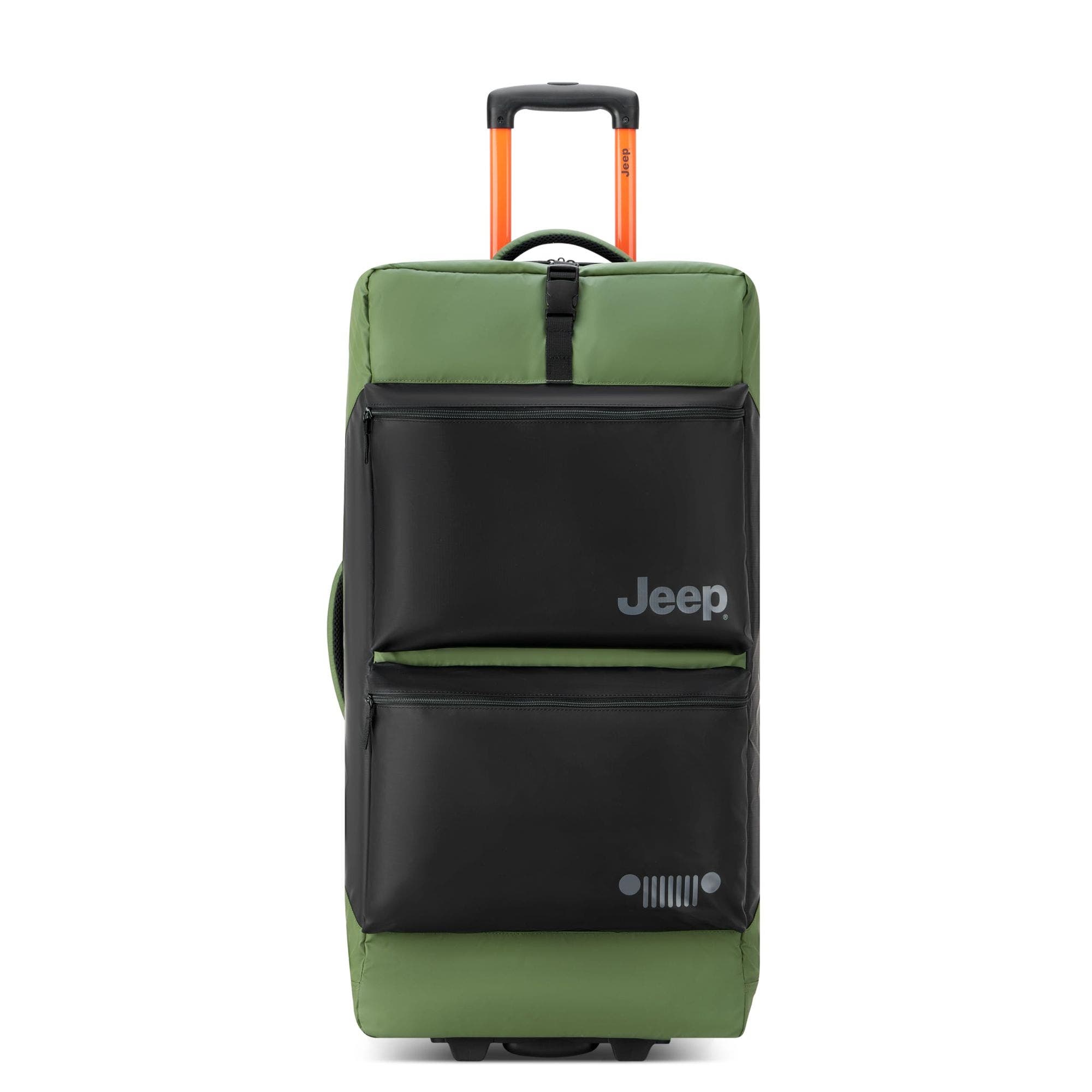 JS006B  31 Inch Two Wheel Rolling Travel Duffle Bag, Alternate, color, Elm Green