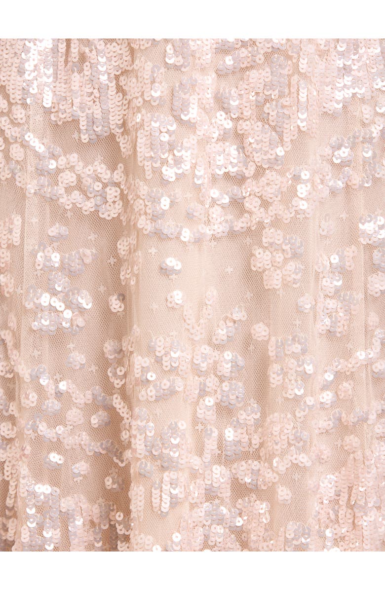 Needle & Thread Anais Sequin Ballerina Dress, Alternate, color, Cream/Dusk Pink