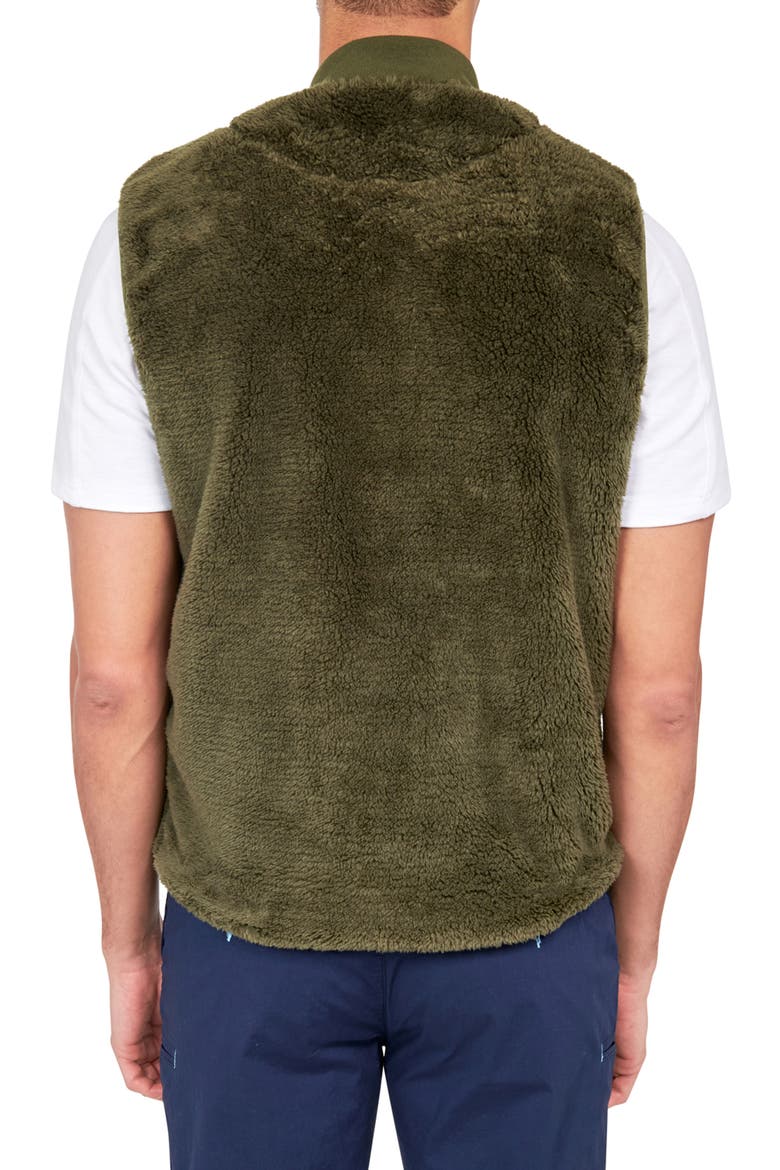 Solid Fuzzy Vest, Alternate, color, GREEN
