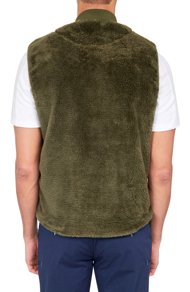 Brooklyn Brigade Solid Fuzzy Vest, Alternate, color, Green