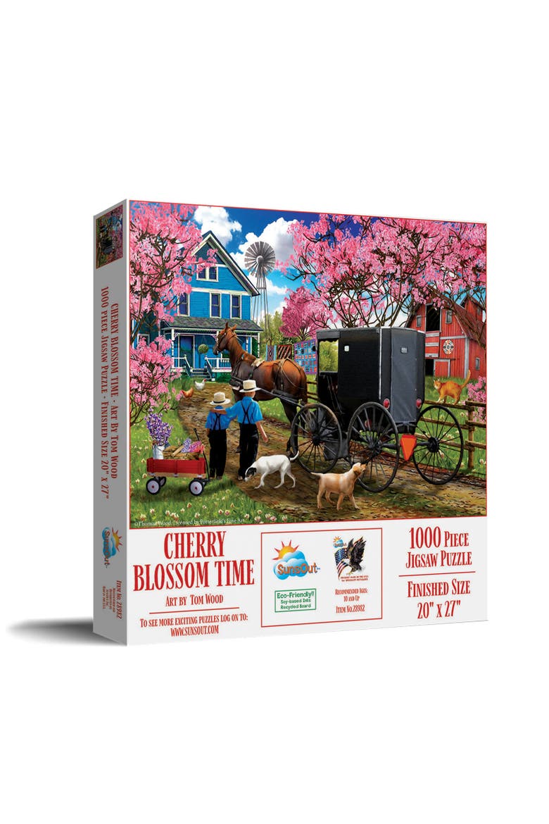 Cherry Blossom Time 1000 piece Jigsaw Puzzle for Adults, Main, color, Multicolor
