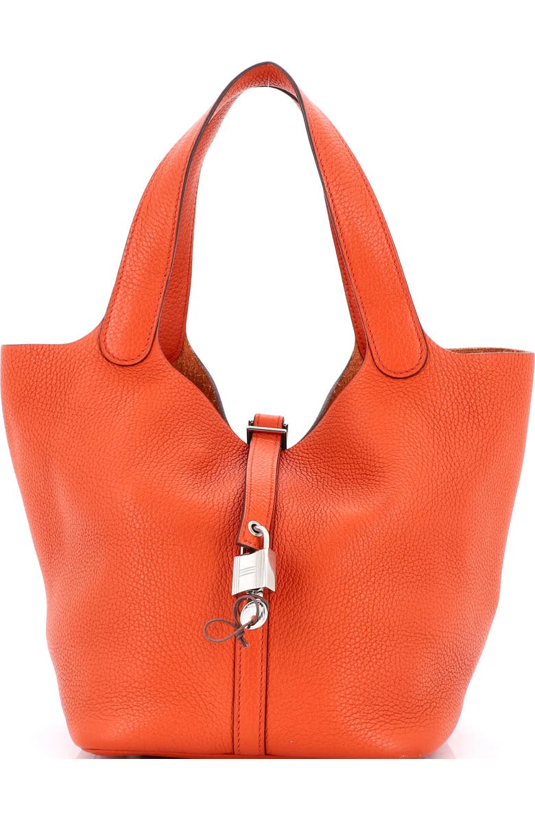 Pre-Owned Hermes Picotin Lock Bag Clemence MM, Main, color, Terre Battue