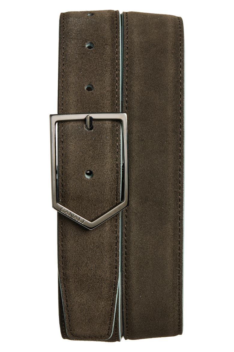 Suede Belt, Main, color, BROWN