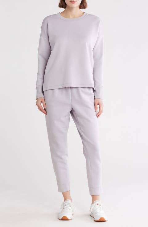 Uptown Scuba Knit Pullover & Joggers Set