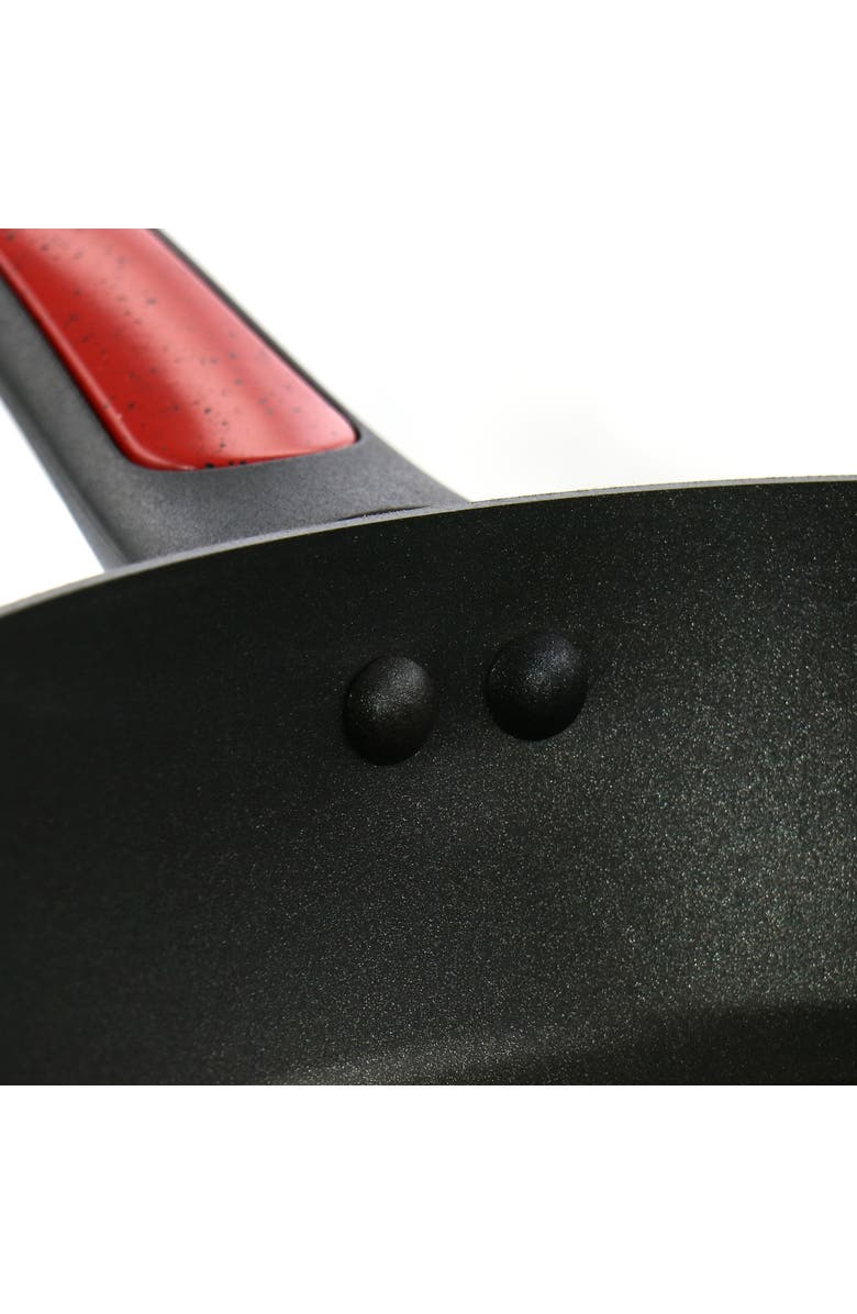 OSTER Claybon 3.8 Quart Nonstick Saute Pan With Lid, Alternate, color, Red