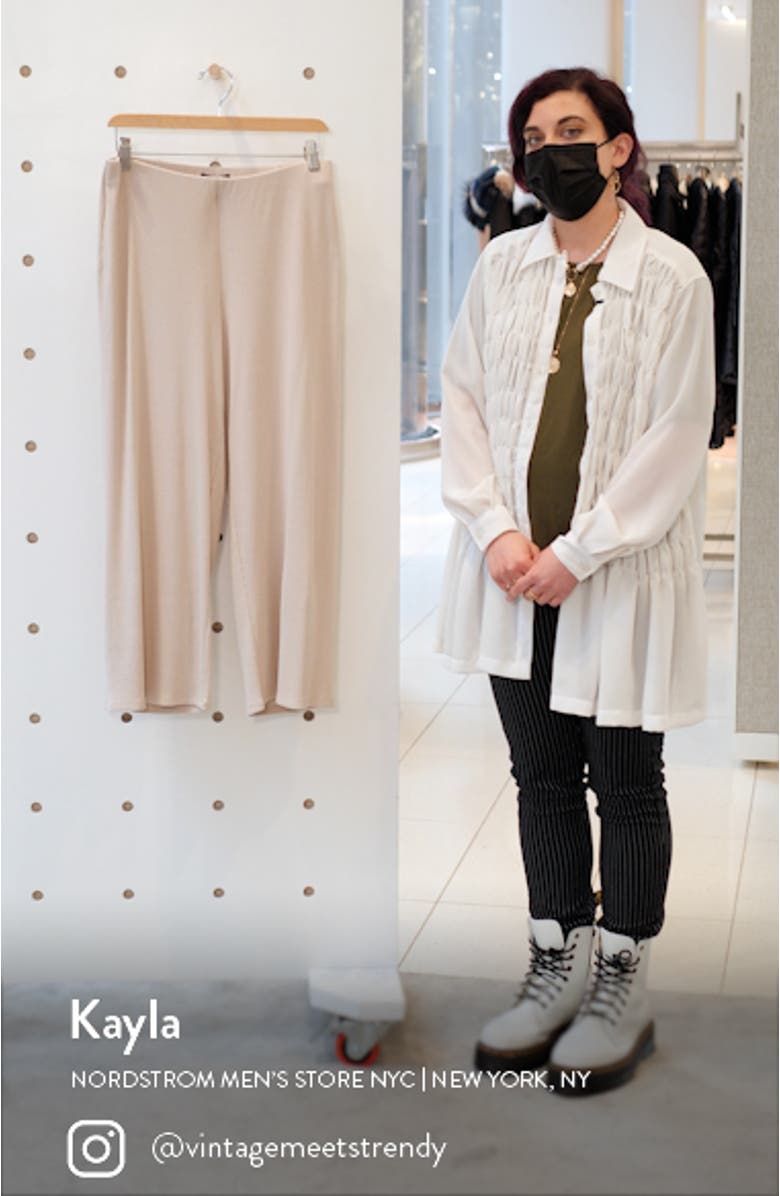 Rib Straight Leg Crop Pants, sales video thumbnail